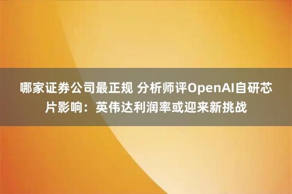 哪家证券公司最正规 分析师评OpenAI自研芯片影响：英伟达利润率或迎来新挑战